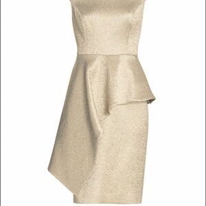 Elegant Gold Sleeveless Dress